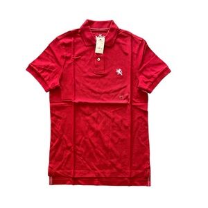 Express men’s vibrant red short sleeve collared polo shirt NWT